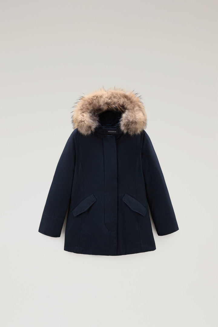 Woolrich Arctic Raccoon Parka Blu Bambina - 1