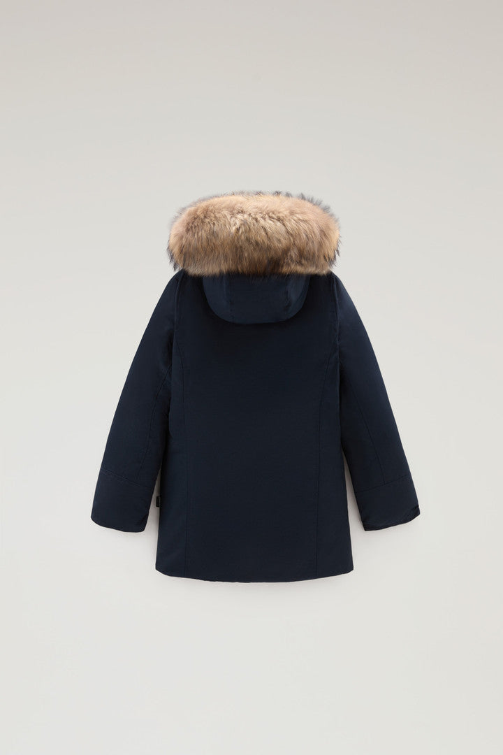 Woolrich Arctic Raccoon Parka Blu Bambina - 2