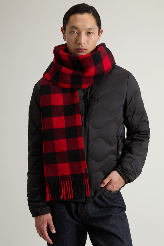 Woolrich Wool Buffalo Check Scarf Uomo