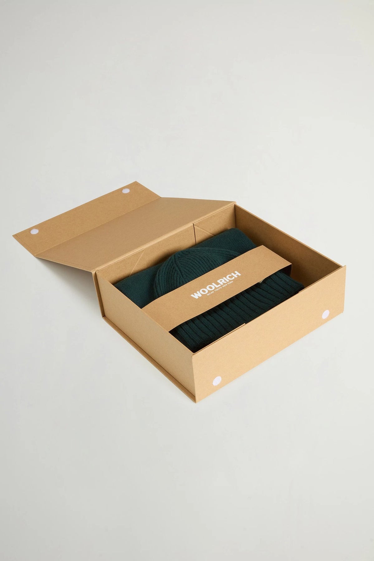 Woolrich Set Cuffia Sciarpa Verde Uomo - 1