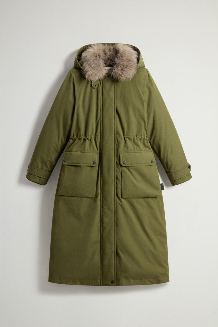 Woolrich Arctic Long Parka Verde Donna - 4