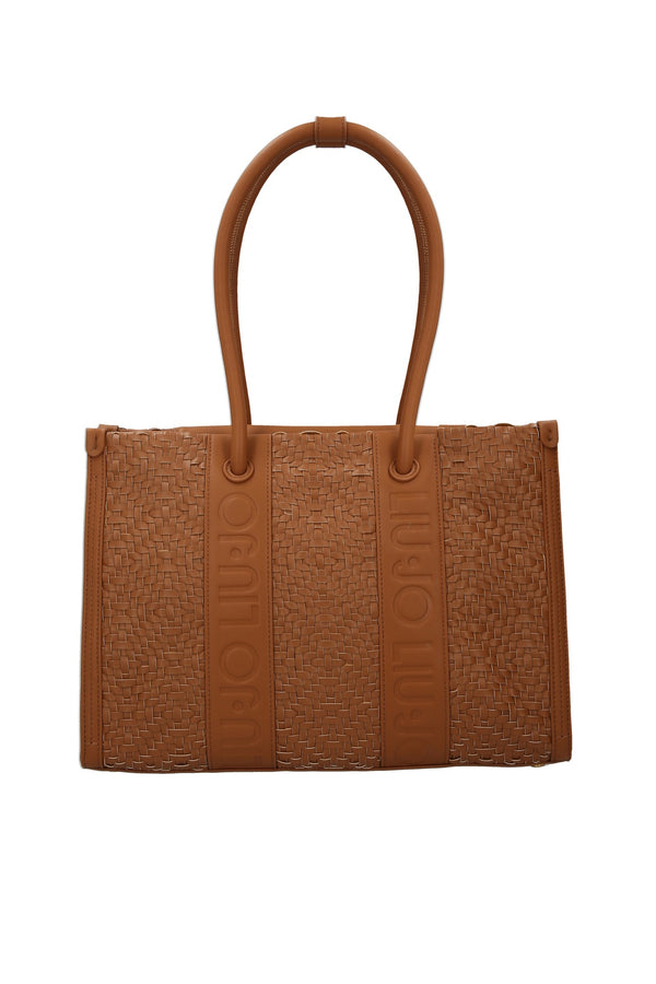 Liu Jo L Tote Shopper Logo Intrecciat Brown Woman - 1