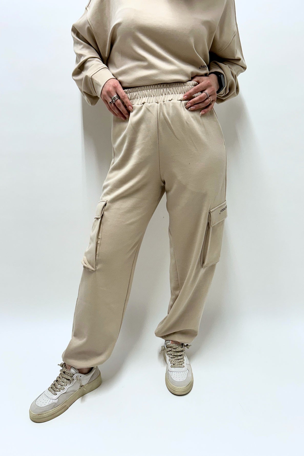 Hinnominate Pant Comfort Tasconi Modal Beige Donna - 2