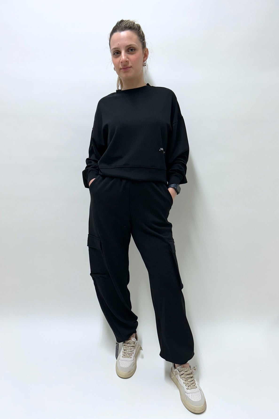 Hinnominate Sweatshirt G/c Length Waist Black Women - 3