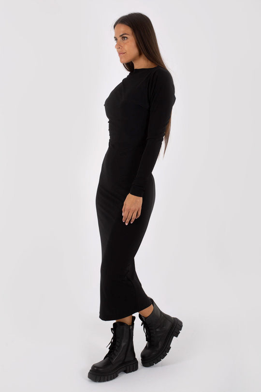 Ottod'ame Abito Asimmetrico Nero Donna