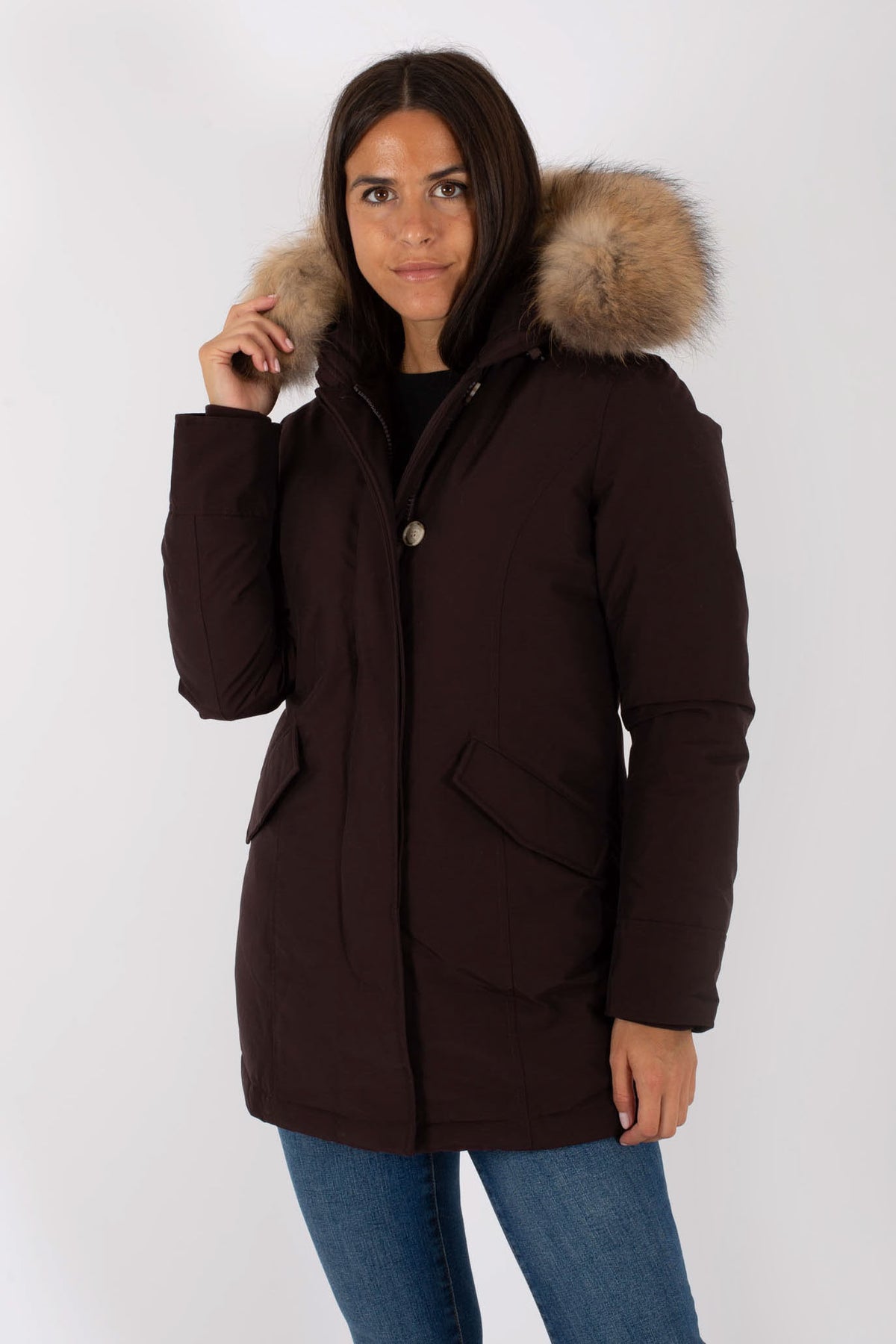 Woolrich Arctic Parka 2 Pockets Brown Women - 5