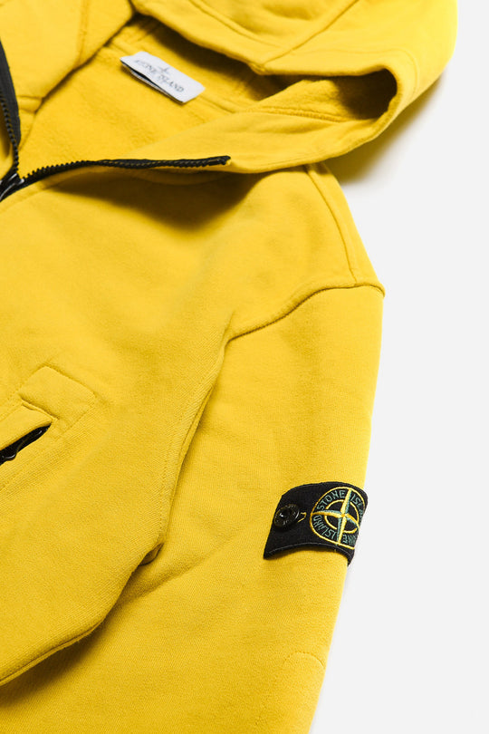 Stone Island Half Zip Sweatshirt W/Hood Yellow Child