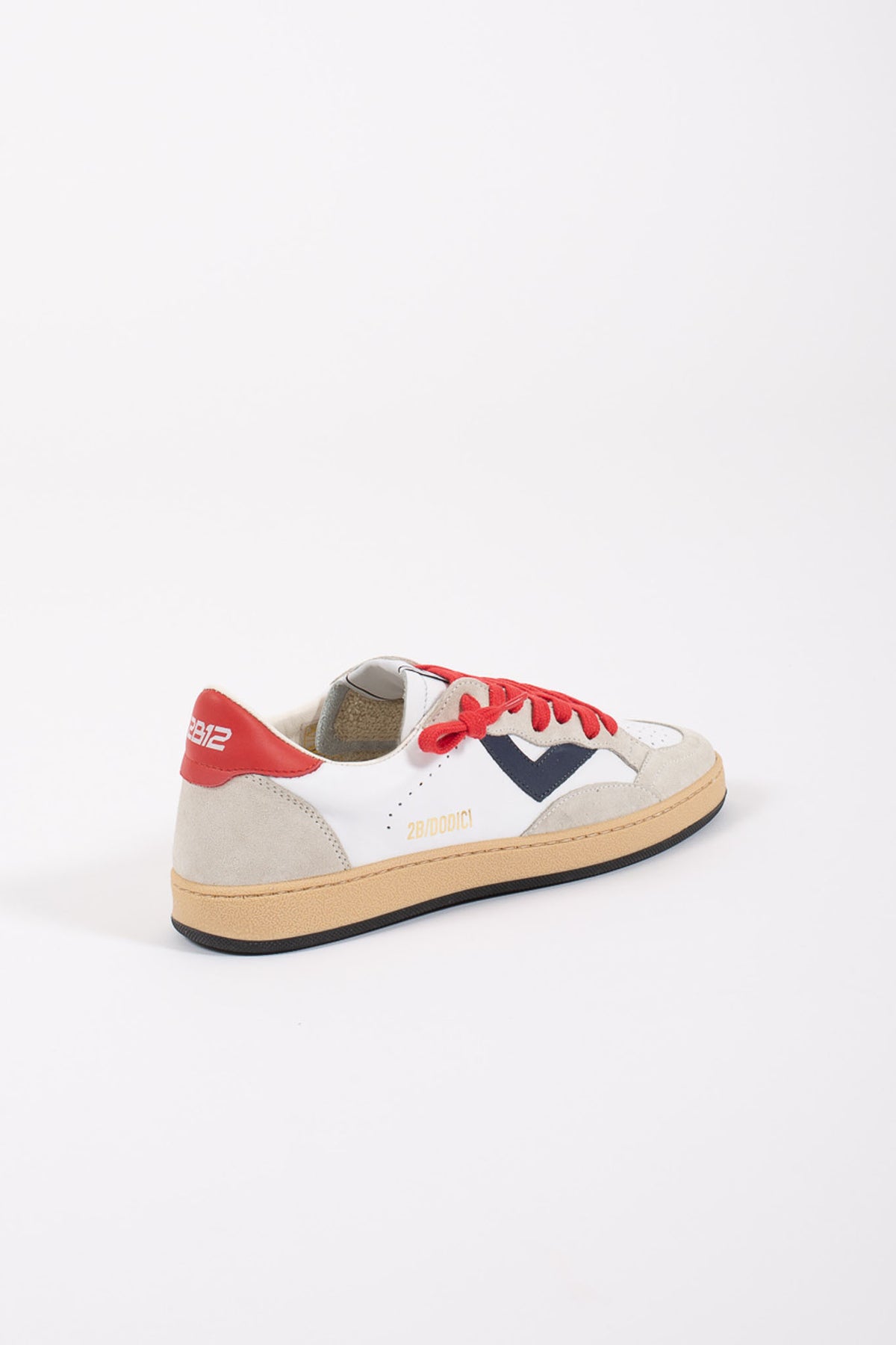 2b12 Sneakers Laccio /retro Rosso Bianco Bambino - 3