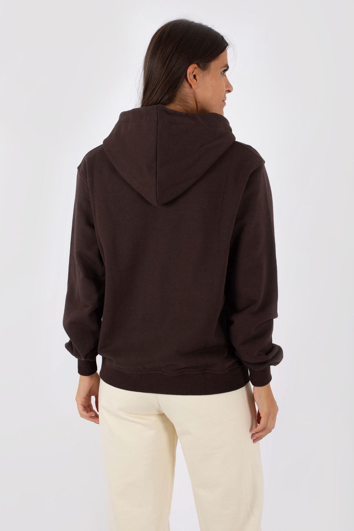 Hinnominate Basic Hoodie / Zip Sweatshirt Brown Women - 2