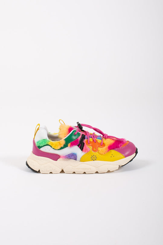 Flower Mountain Sneakers Eco Calf/teddy Multicolored Girl