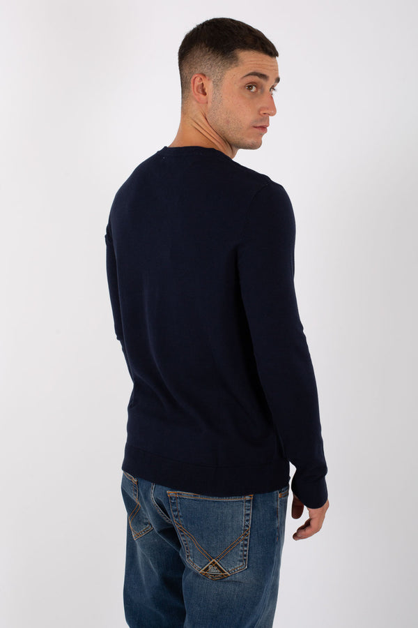 Selected Pull Cotone Girocollo Noos Blu Uomo - 4