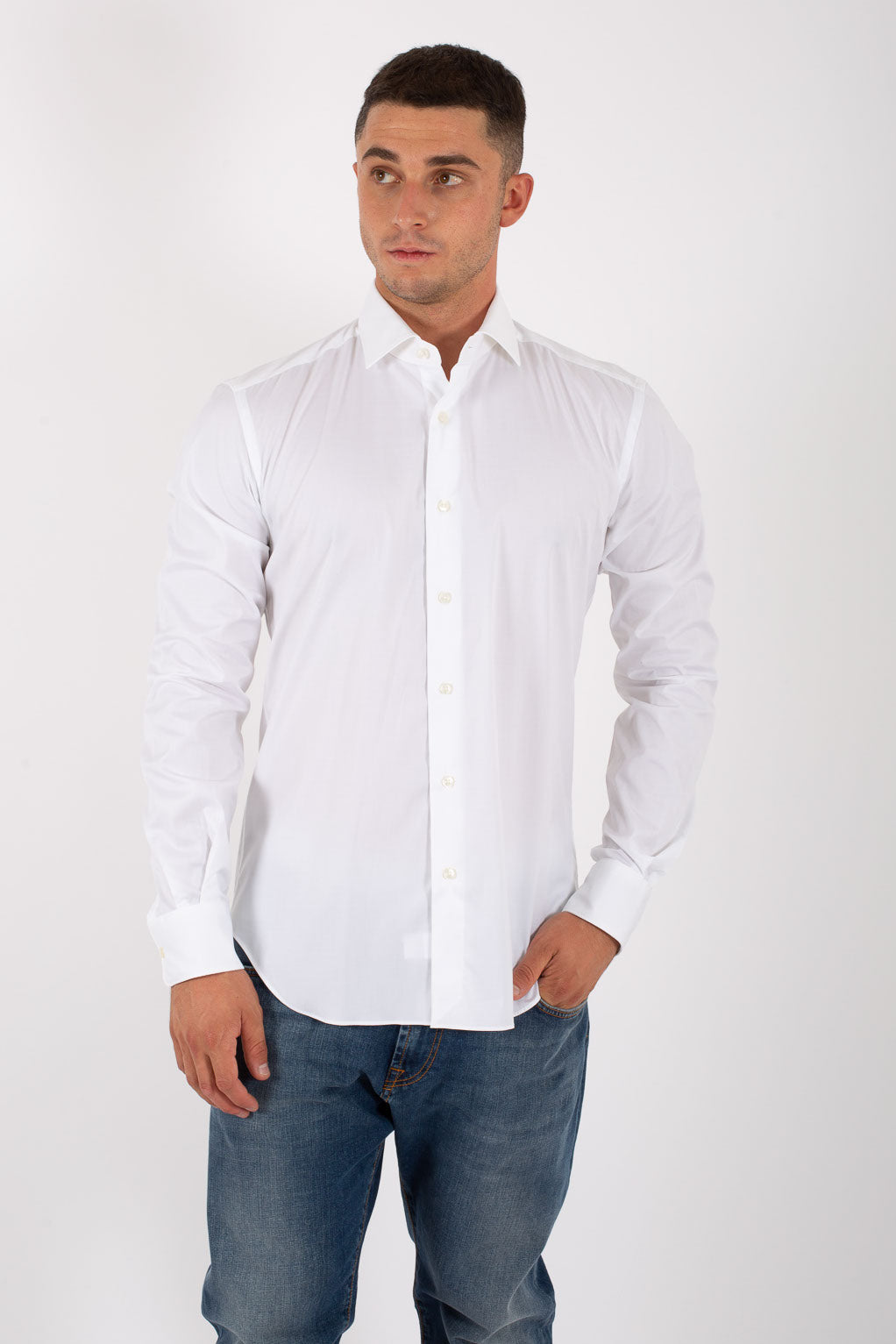 Xacus Camicia Classica Stretch Bianco Uomo - 1