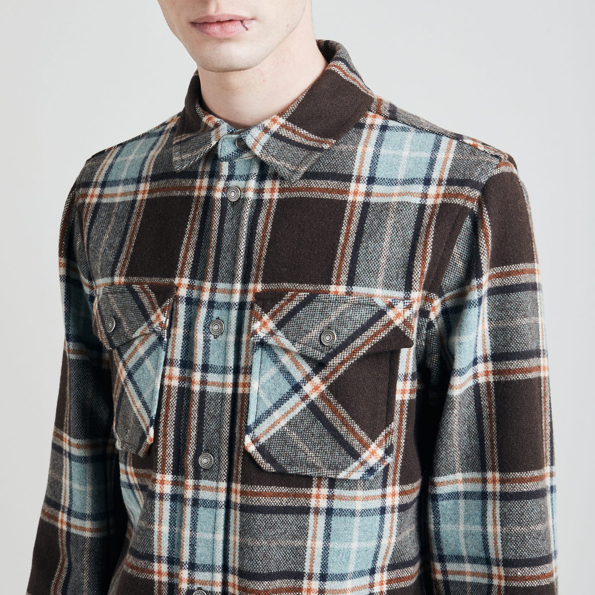 Woolrich Camicia Over Alaskan Melton Uomo - 8