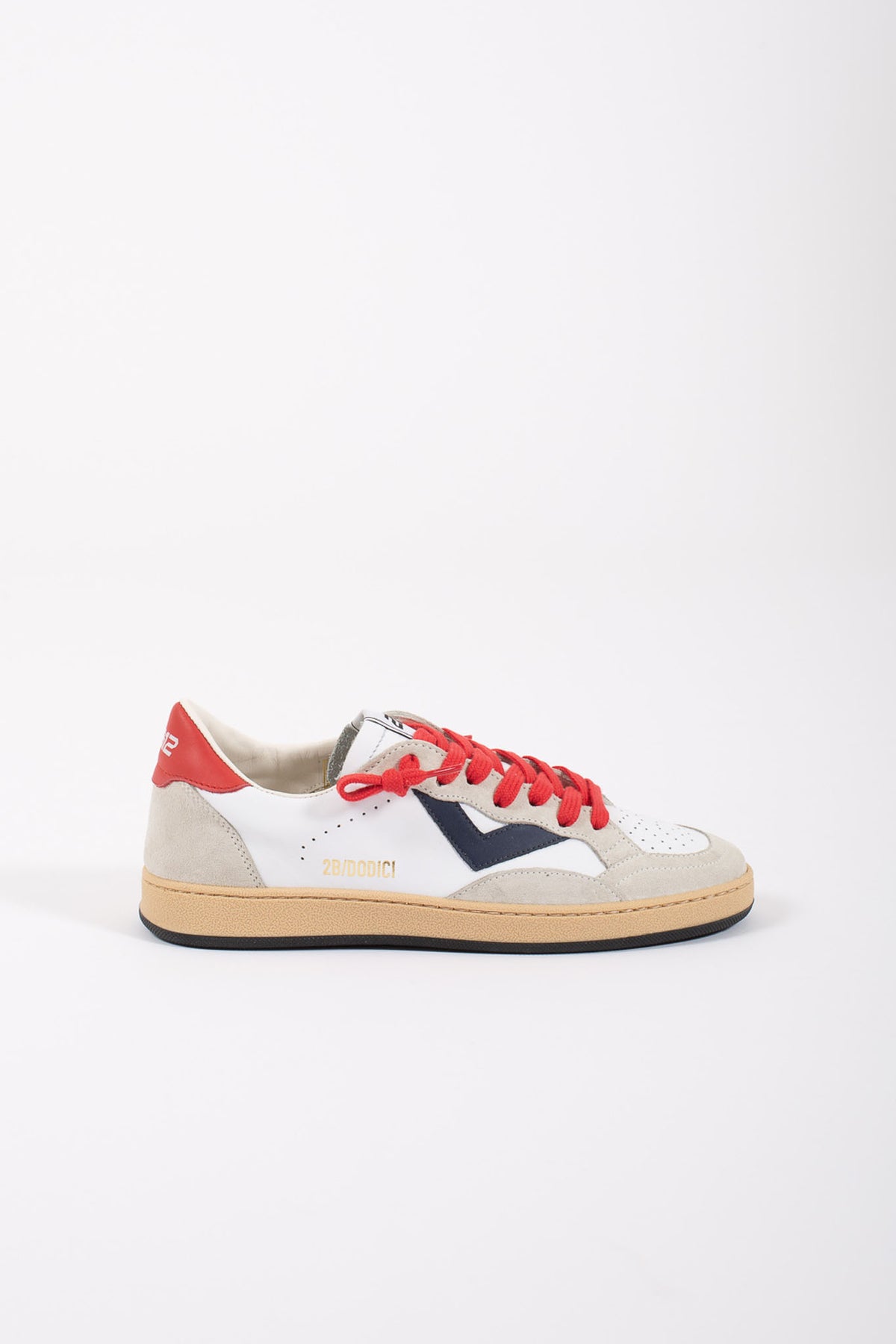 2b12 Sneakers Laccio /retro Red White Child - 1