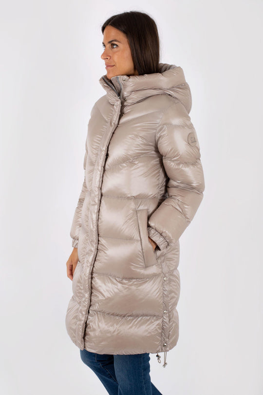Woolrich Aliquippa Long Puffer Jacket Grigio Donna