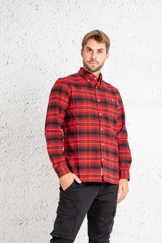 Woolrich Camicia Traditional Flannel Rosso Uomo