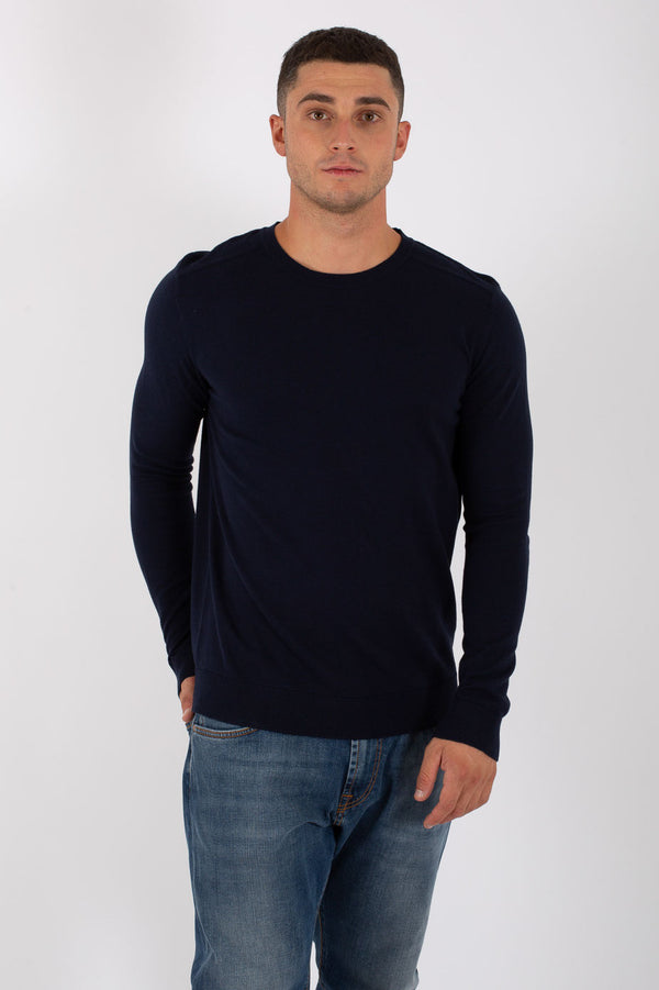 Selected Pullover Cotton Crew Neck Noos Blue Men - 2