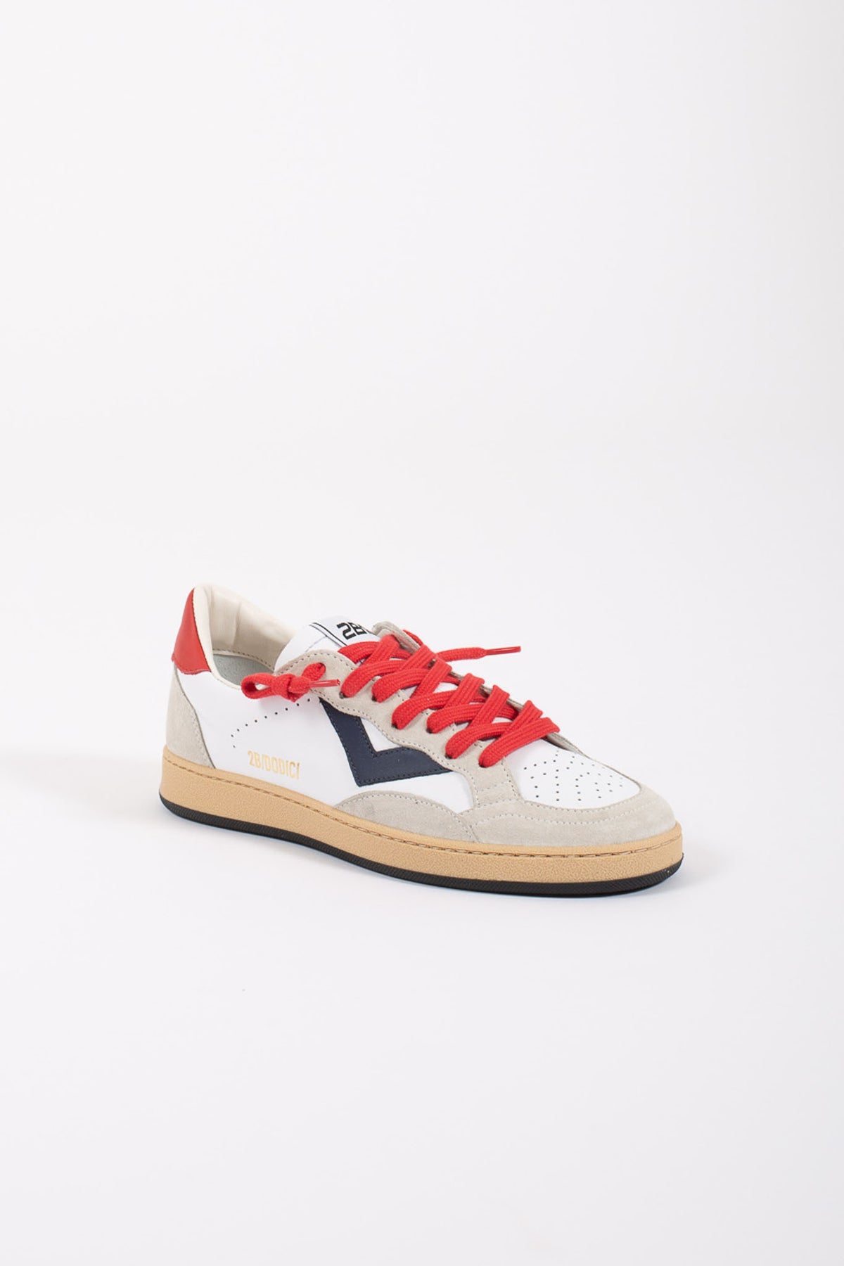 2b12 Sneakers Laccio /retro Rosso Bianco Bambino - 2