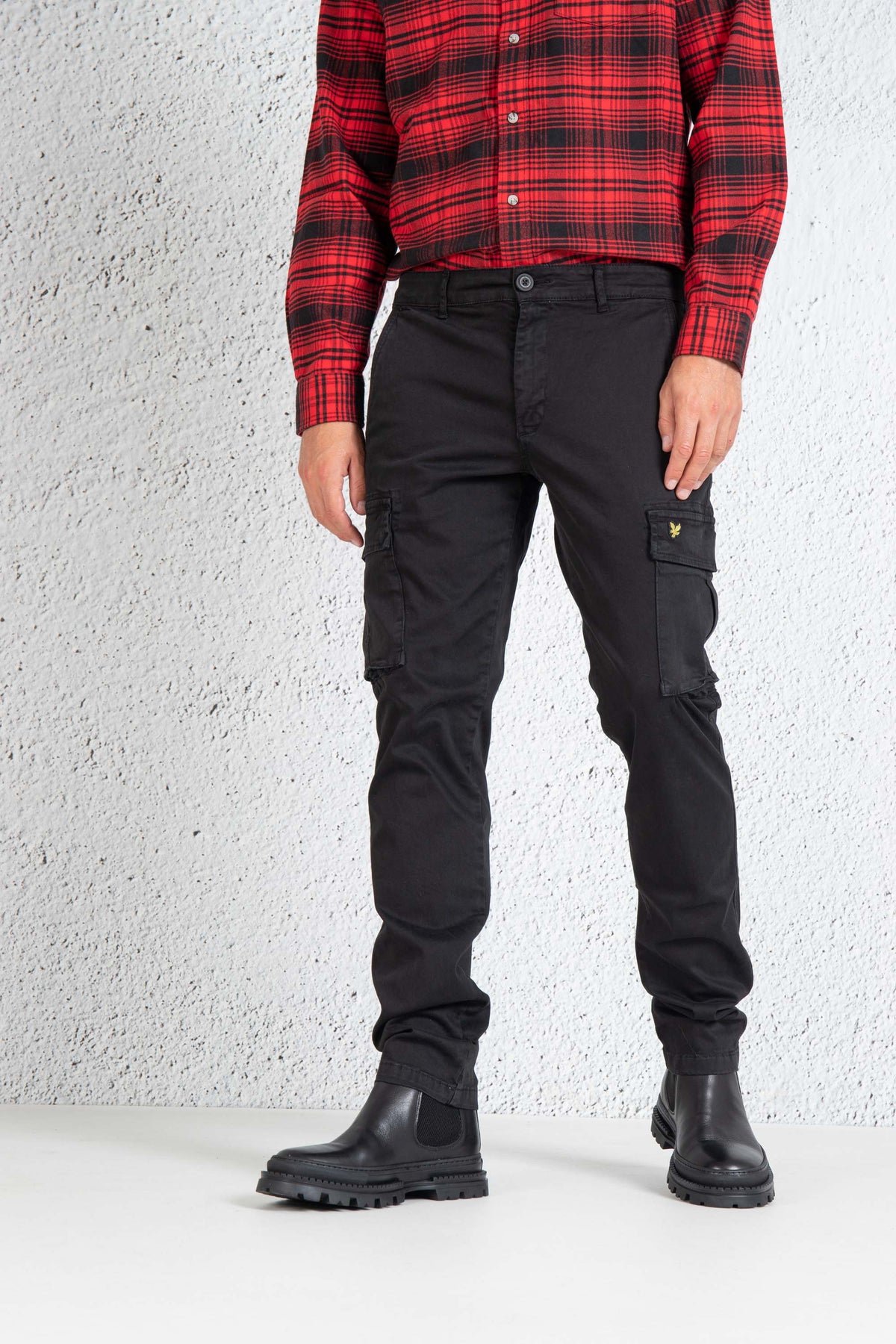 Lyle & Scott Pantalone Cargo Nero Uomo - 4