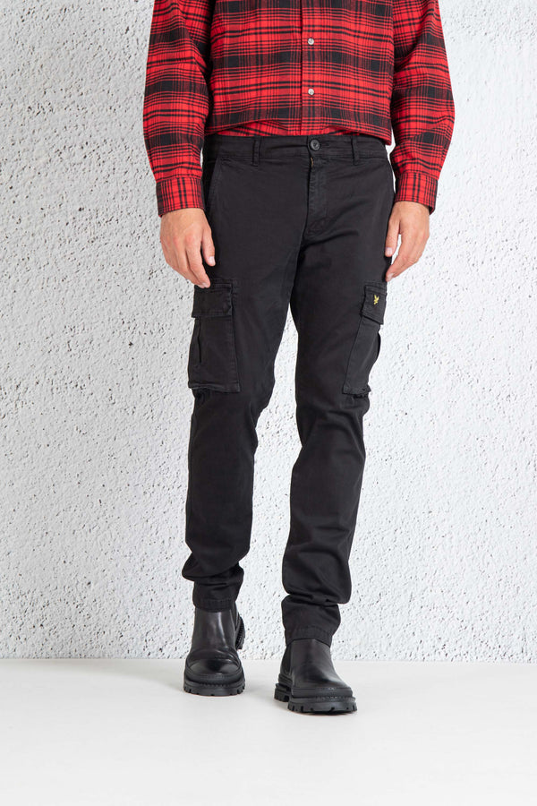 Lyle & Scott Pantalone Cargo Nero Uomo - 3