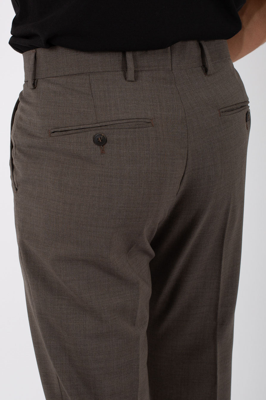 Selected Marzotto Noos Wool Trousers Brown Men - 4