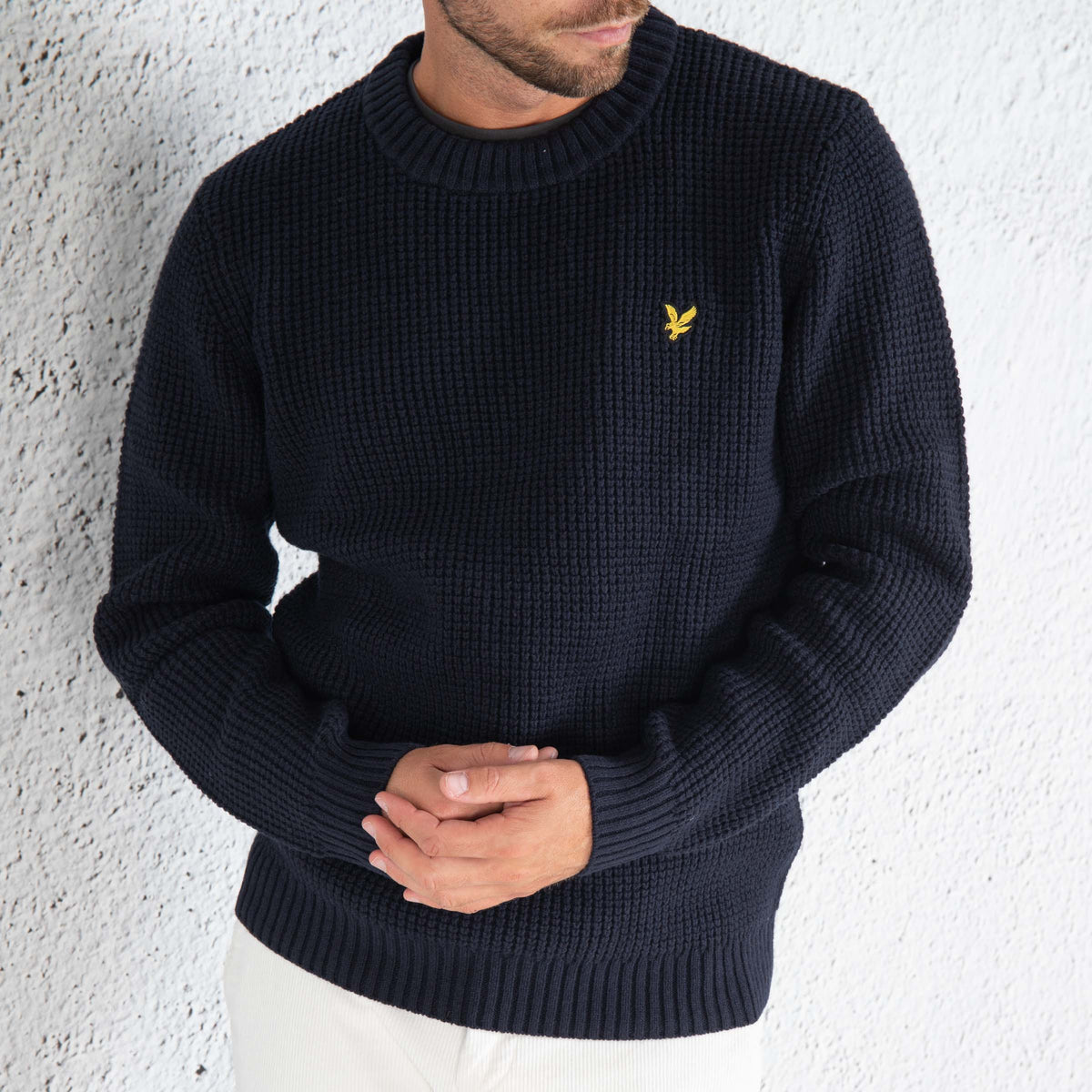 Lyle & Scott Pull G/c Punto Pannocchia Blu Uomo - 7