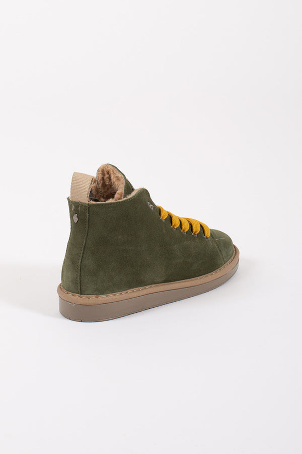 Panchic Ankle Boot Suede Green Child - 3