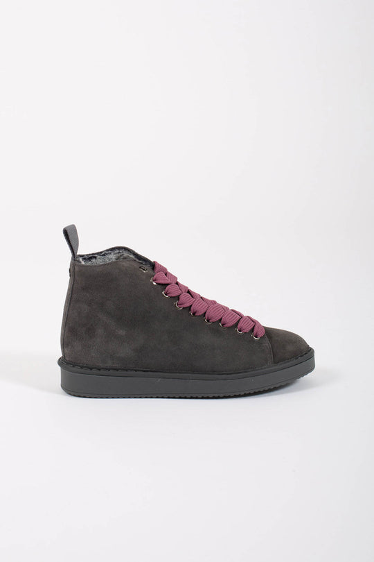 Panchic Ankle Boot Suede Faux Fur Brown Women