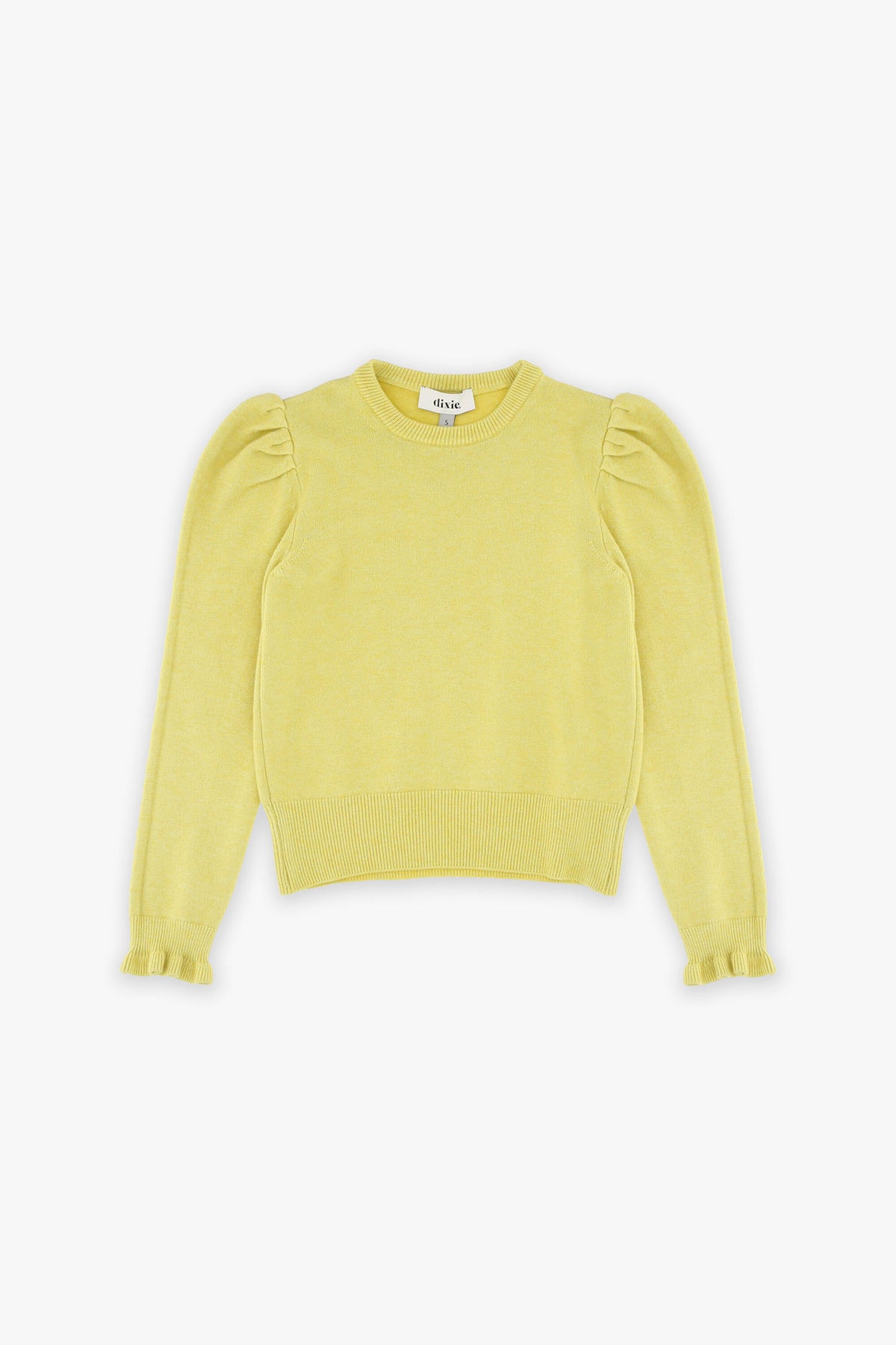 Dixie Yellow Puff Sleeve Pullover for Girls - 1