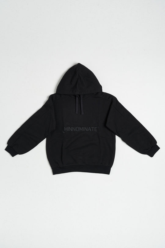 Hinnominate Maxi Felpa Con Cappuccio Nero Bambina