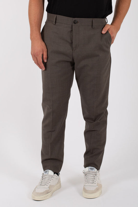 Selected Pantalone Lana Marzotto Noos Marrone Uomo