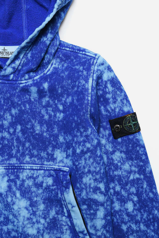 Stone Island Blue G/c Hooded Sweatshirt for Boys