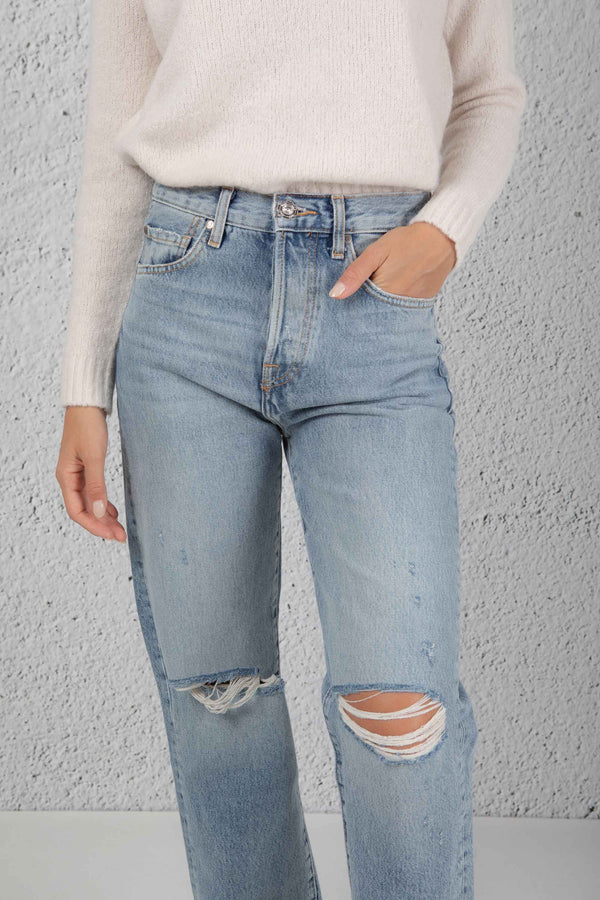 Liu Jo Jeans Cropped In Denim Stretch Blu Donna - 1