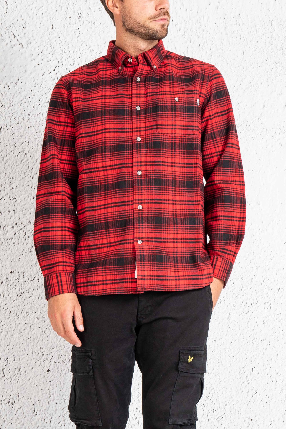 Woolrich Camicia Traditional Flannel Rosso Uomo - 3