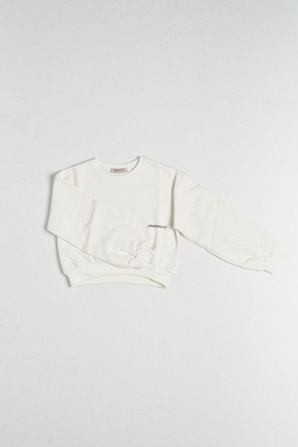 Hinnominate Felpa Cropped Bianco Bambina - 1