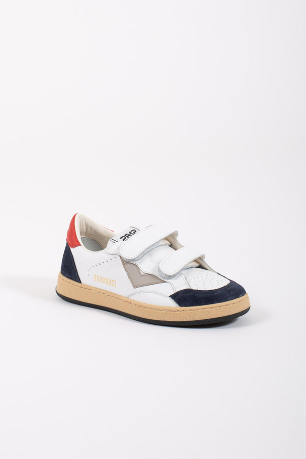 2b12 Sneakers Strappo Retro Rosso Bianco Bambino - 2