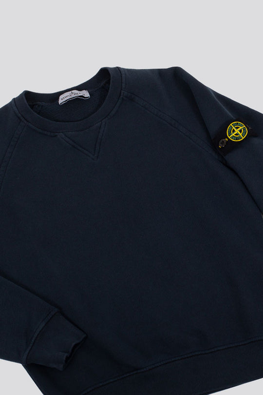 Stone Island Stone Blue Crewneck Sweatshirt for Boys