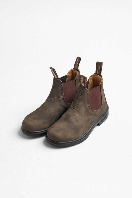 Blundstone Boot Rustic Brown Leather Brown Unisex Children