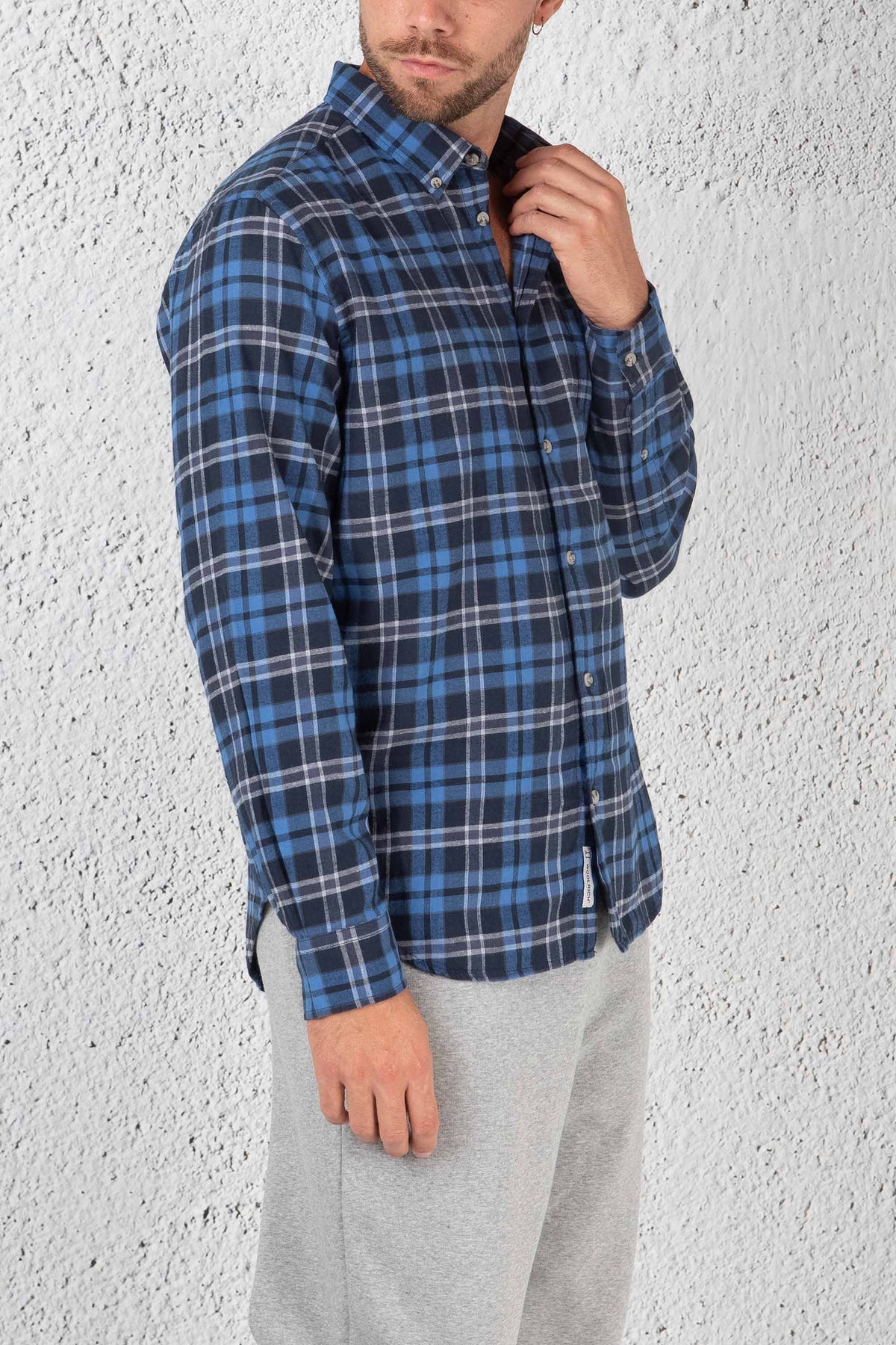 Woolrich Camicia Light Flannel Blu Uomo - 5