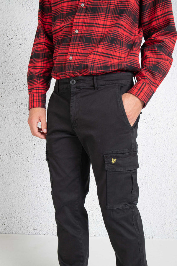 Lyle & Scott Pantalone Cargo Nero Uomo - 2