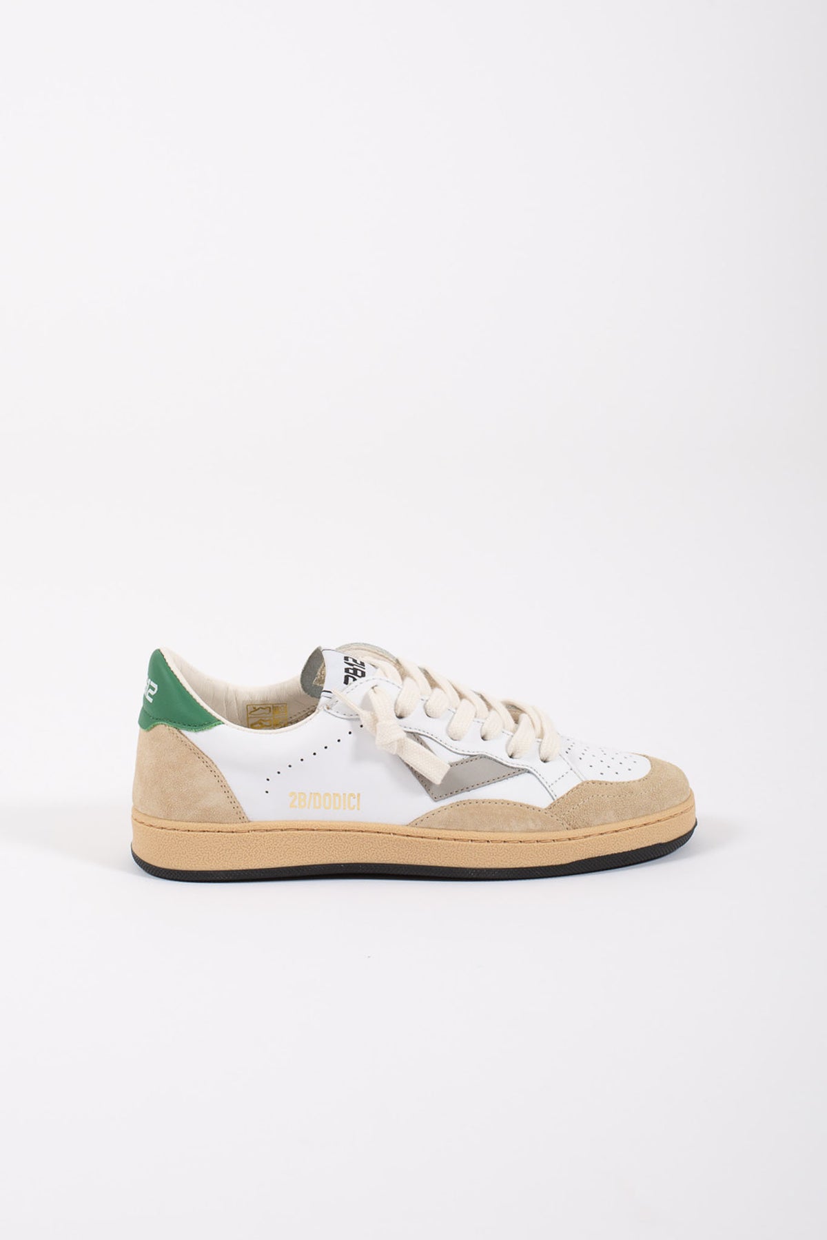 2b12 Sneakers Laccio Retro Verde Bianco Bambino - 1