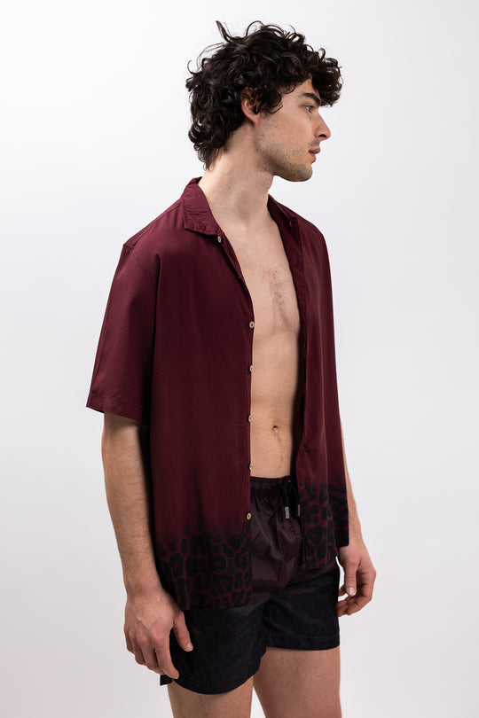 Tooco Men Bowling Shirt Short Sleeve Uomo